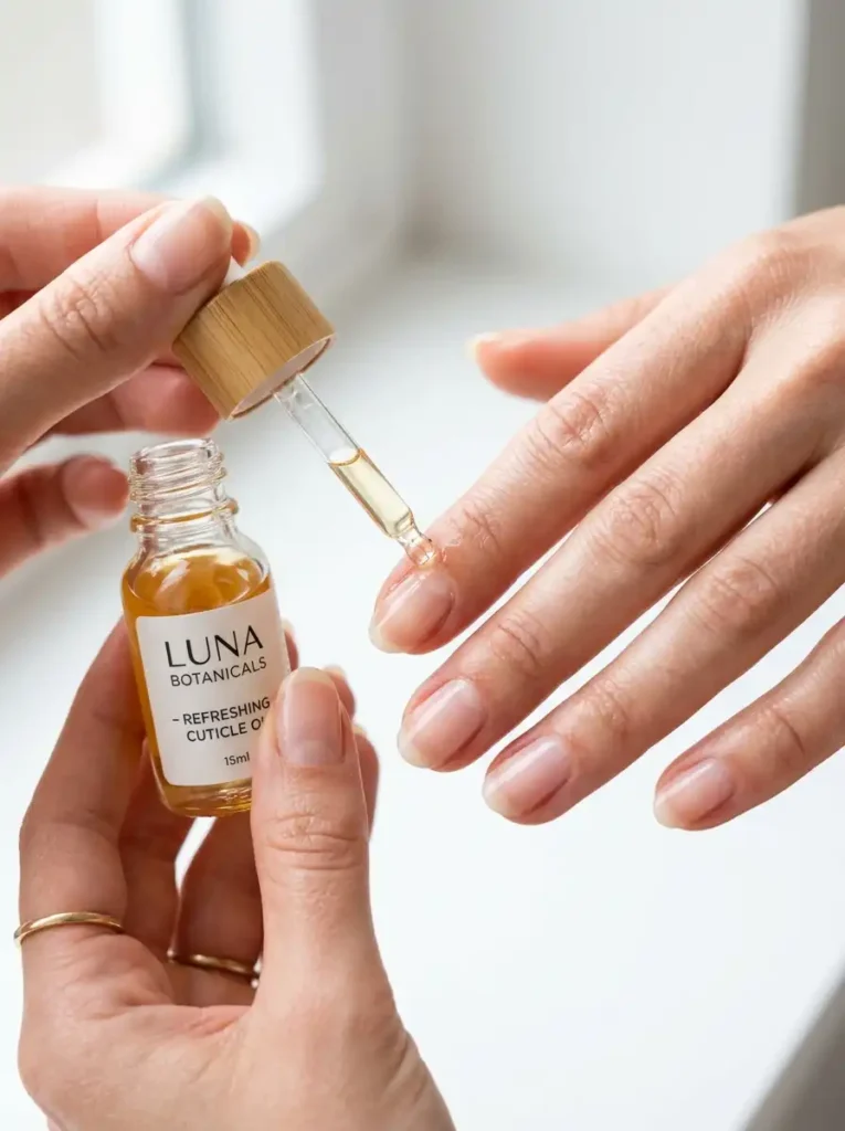 Applying cuticle oil as the best split nail bed treatment for healthy nails