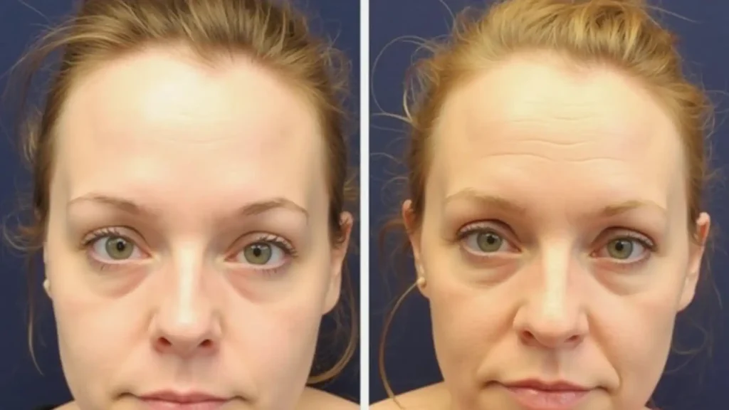 tretinoin forehead wrinkles before and after