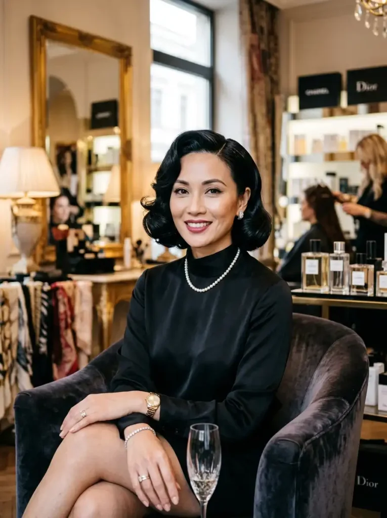 Soft curved bob hairstyle for women