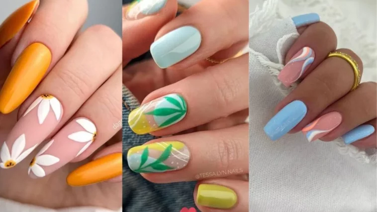 Simple clear nail designs to copy with glitter in 2022