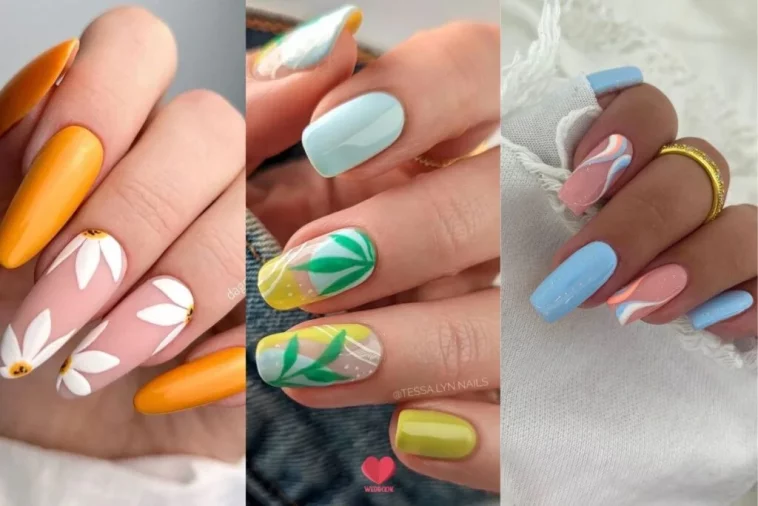 Simple clear nail designs to copy with glitter in 2022