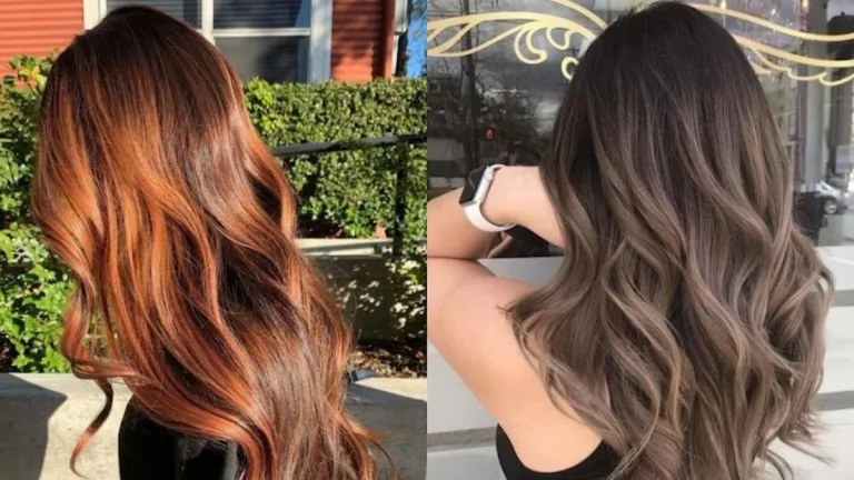 brown hair with red highlights