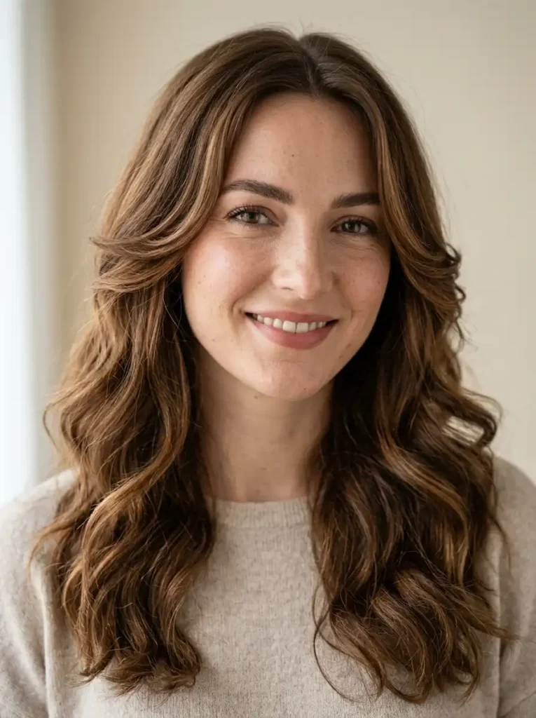 Butterfly layers for wavy hair