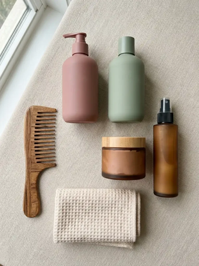 Color-treated hair care products for a gentle aftercare routine