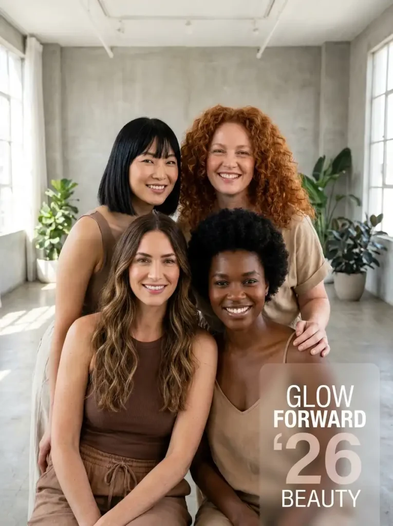 Diverse women with healthy hair after following hair care for different hair types guide