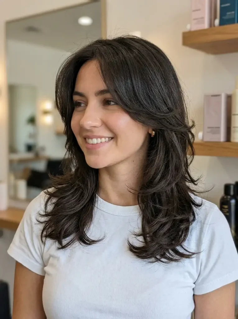 Realistic voluminous butterfly shoulder length haircut,
shoulder length haircuts for women