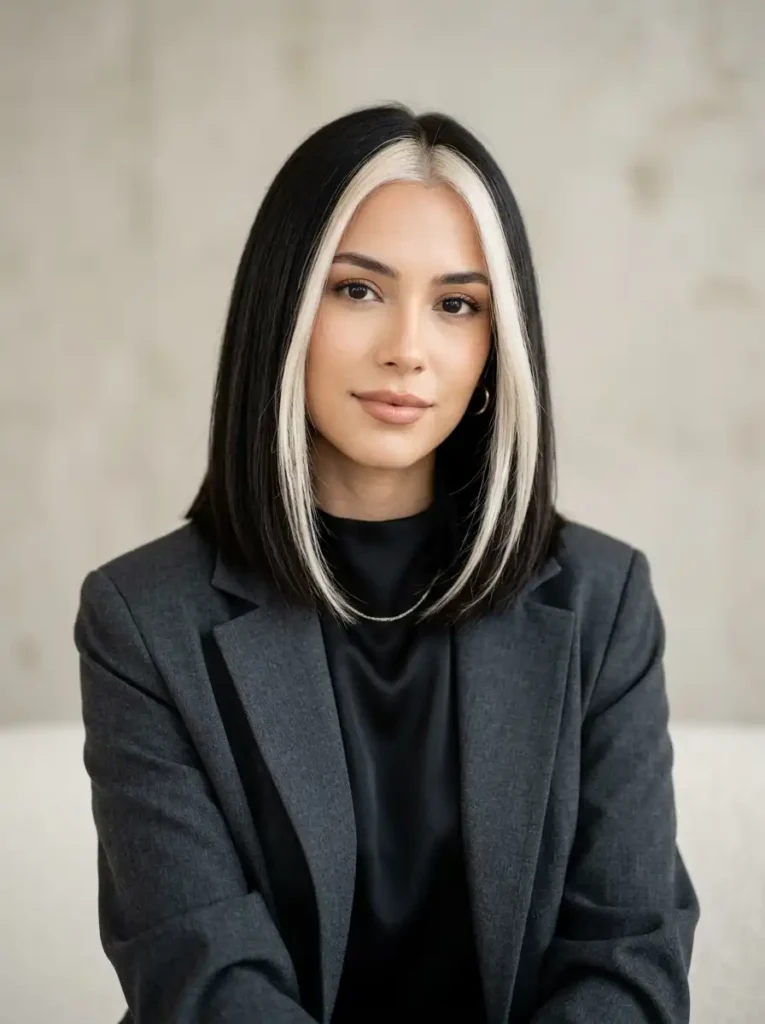 bleached money piece face framing hair highlights