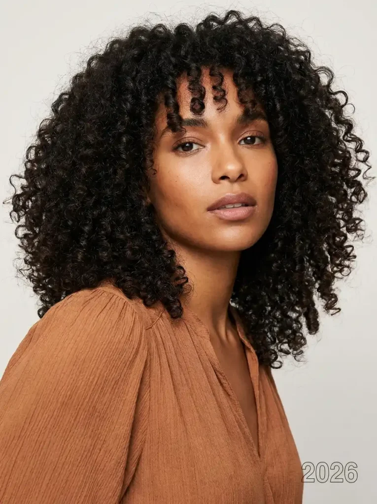 Woman with curly hair showing tailored hair care for different hair types Type 3