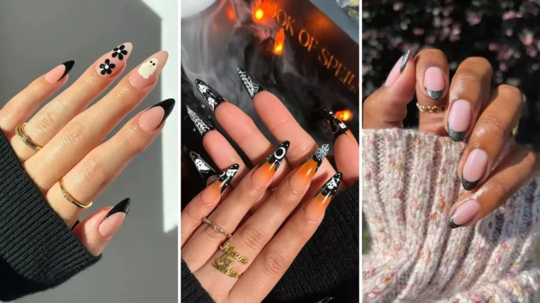 black french tip nails