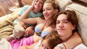 Kate Hudson Receives Backlash After a Controversial Photo With Her Kids, “Why Are You Shirtless?”
