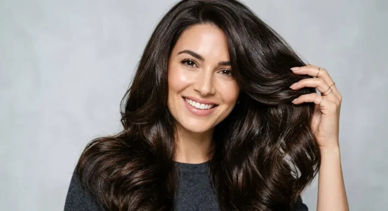 Navy dry shampoo leaves no white residue on dark brunette hair - Navy Hair Care results