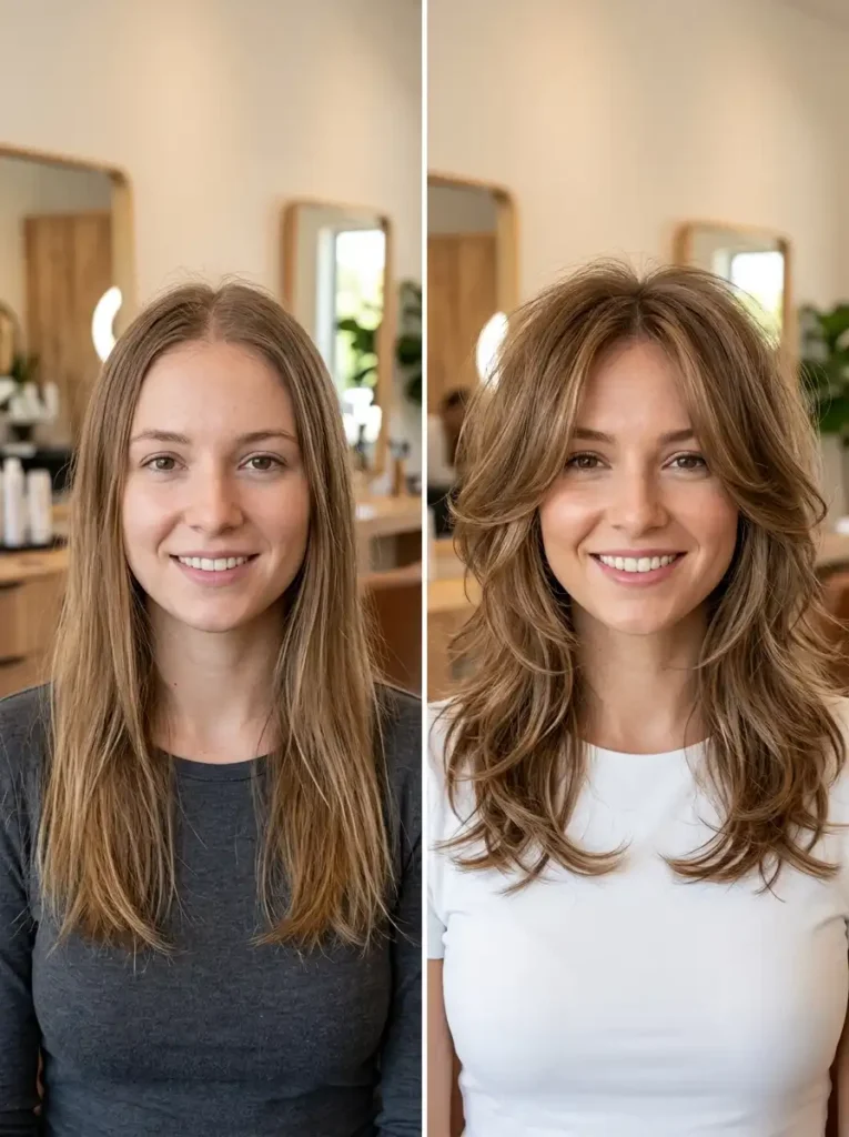 butterfly cut for thin fine hair adds volume