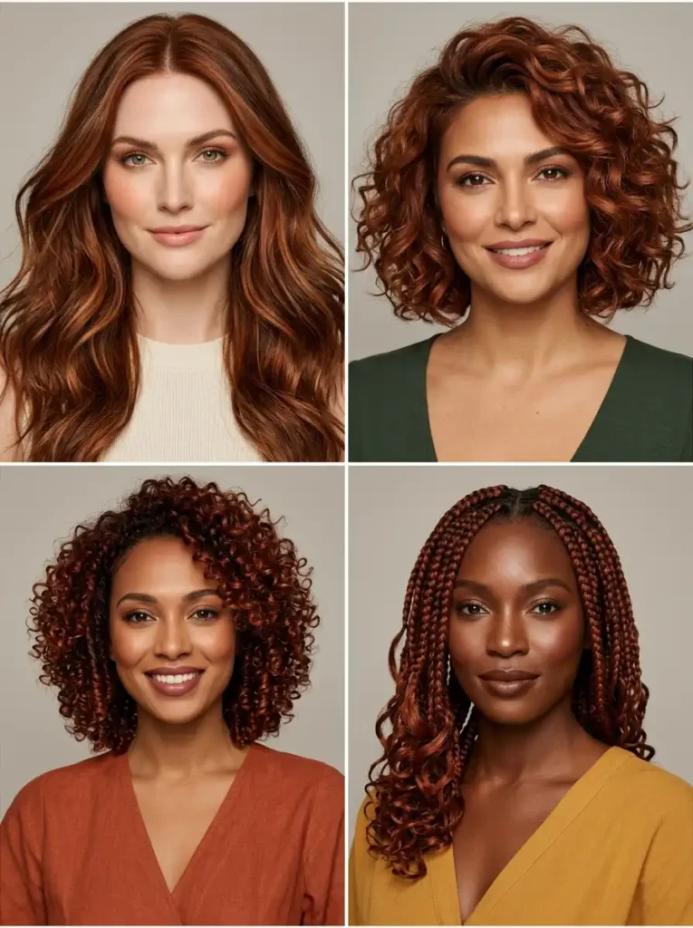 Cowboy copper hair on different skin tones