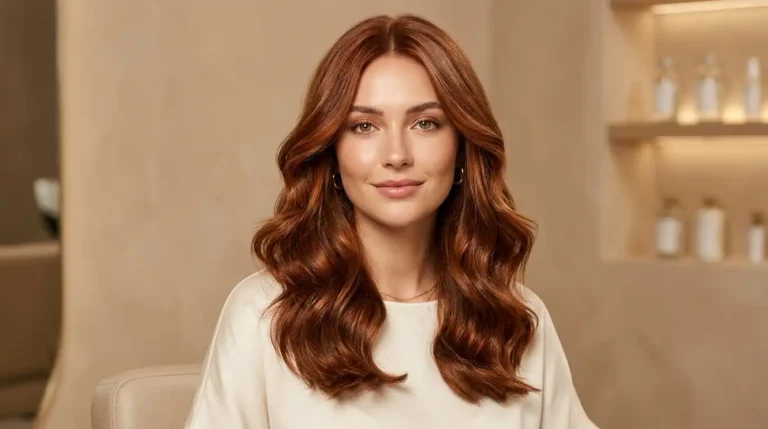 Cowboy copper hair with warm copper brown and auburn tones