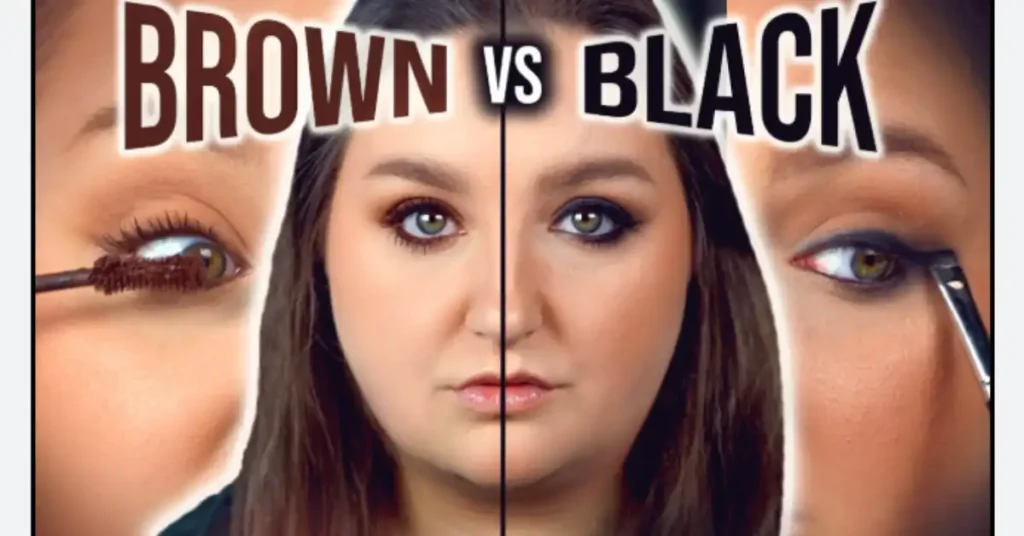 brown mascara vs black