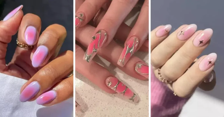 Pink Aura Nails