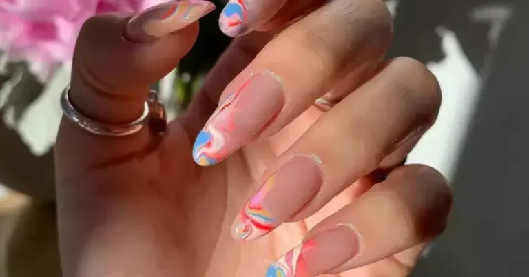 french manicure ideas with color