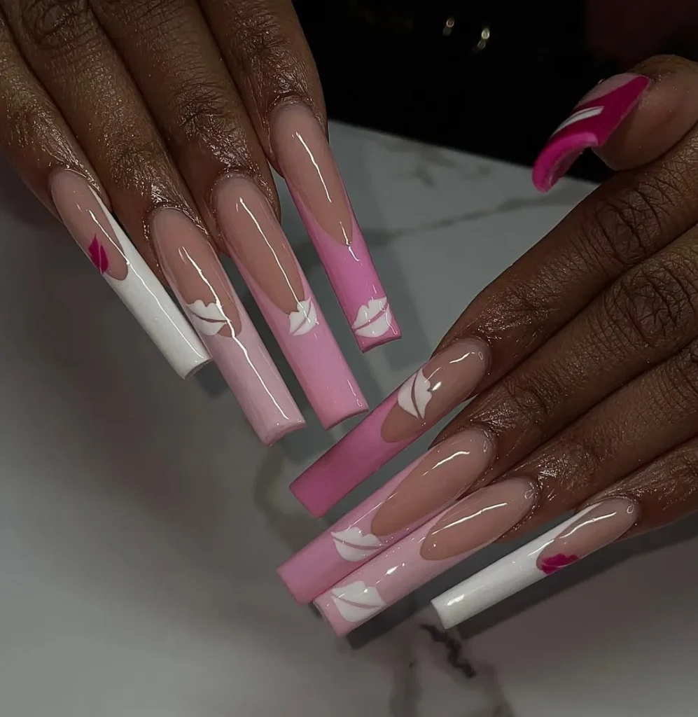 1/15 Multi Lips
valentines day nail