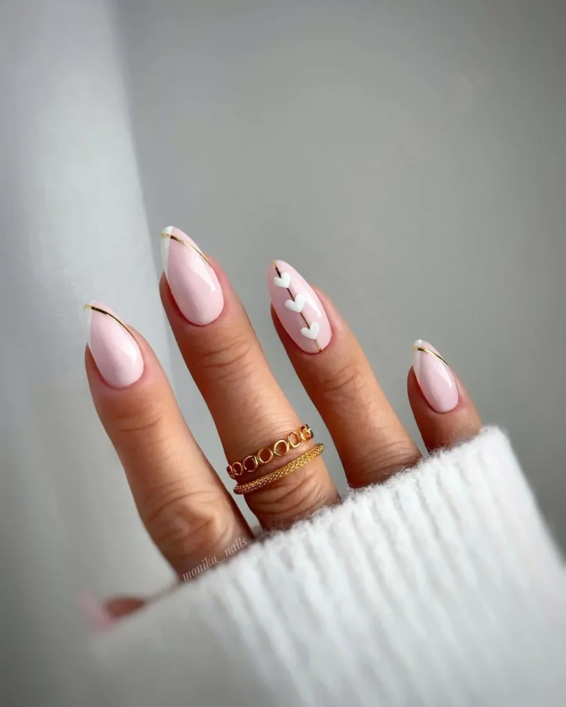 valentines day nail : 14/15 White Out