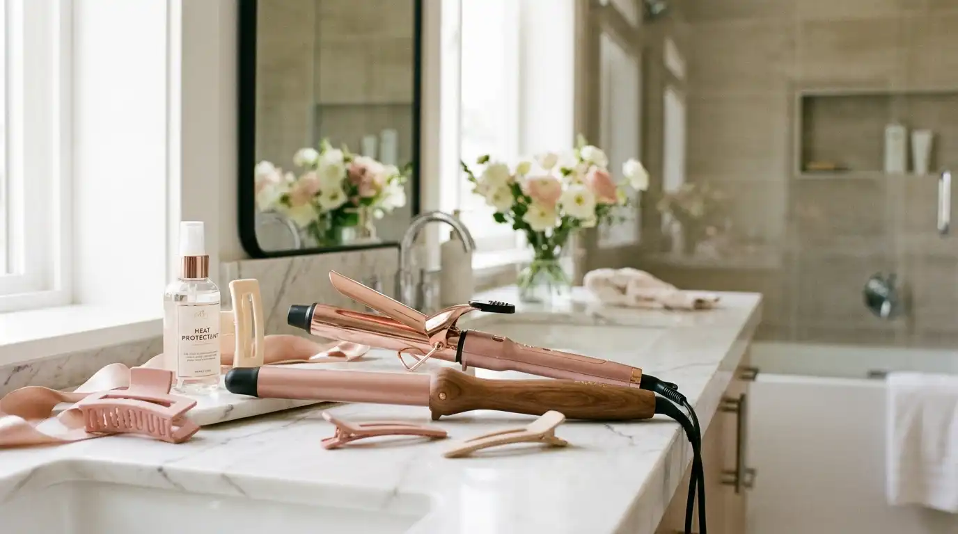 Curling iron vs curling wand comparison for different curl styles