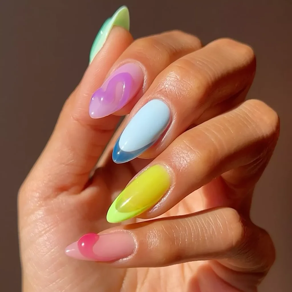 two-tone French manicure