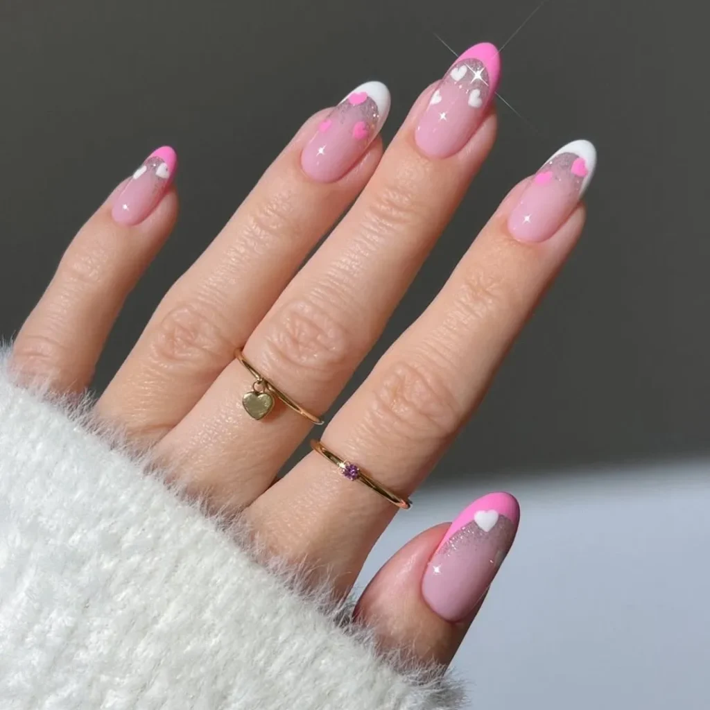 two-tone French manicure