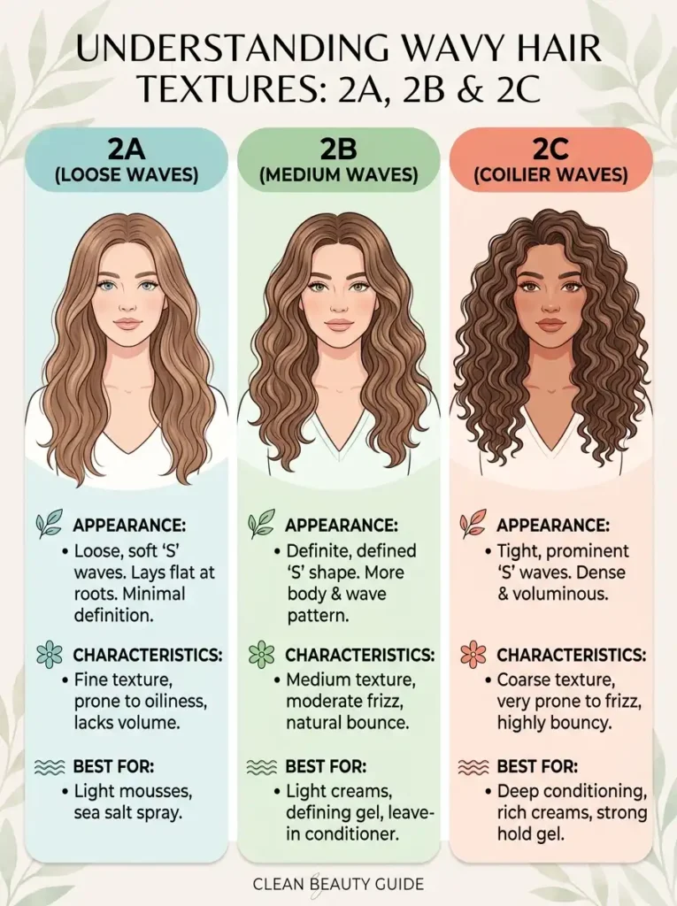 Comparison between 2A, 2B, and 2C hair textures , 2B hair layered haircut