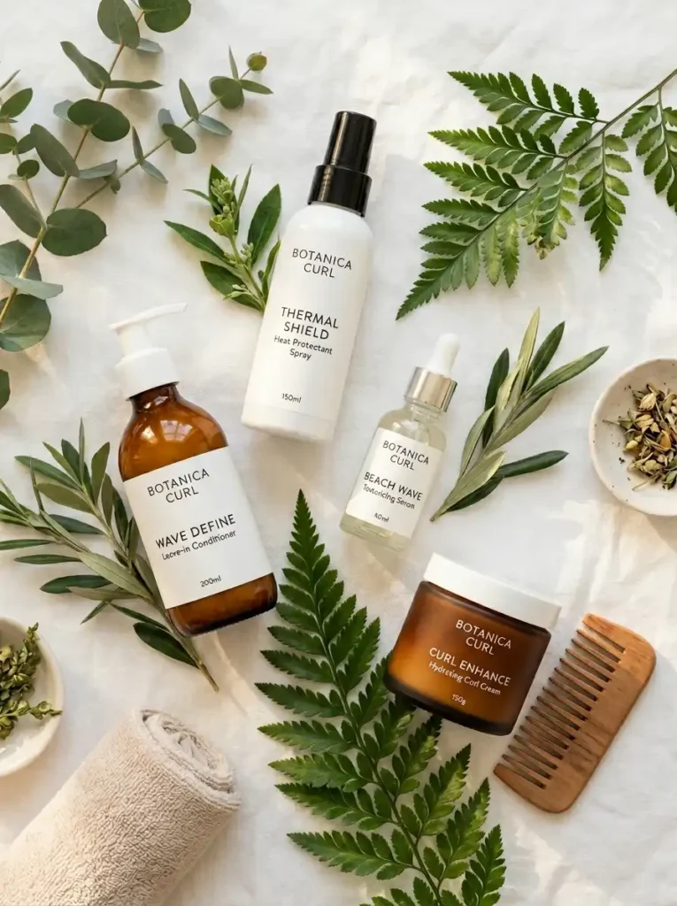 Best recommended products for 1c hair type including leave-in
conditioner, heat protectant, and lightweight serum for frizz control