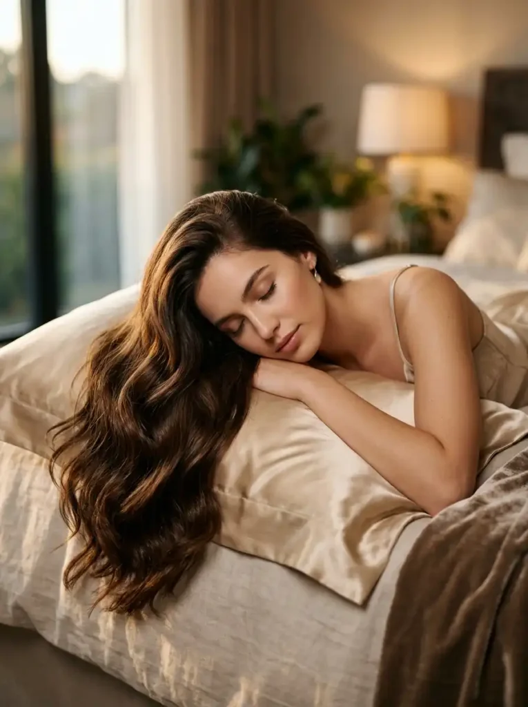 silk pillowcase for protecting hair at night