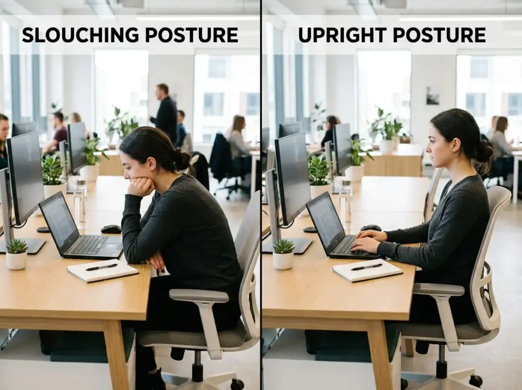 Improving posture through consistent back exercises and core training.