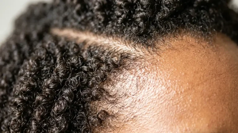 4C hair natural texture example