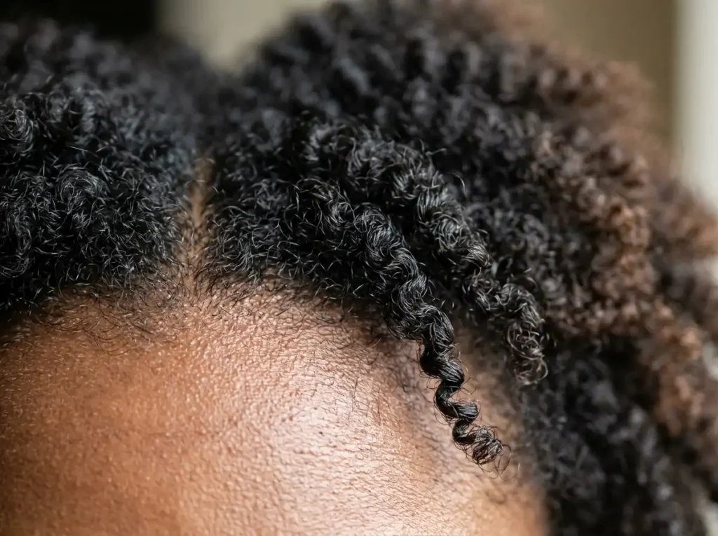 Healthy scalp for strong 4C hair growth