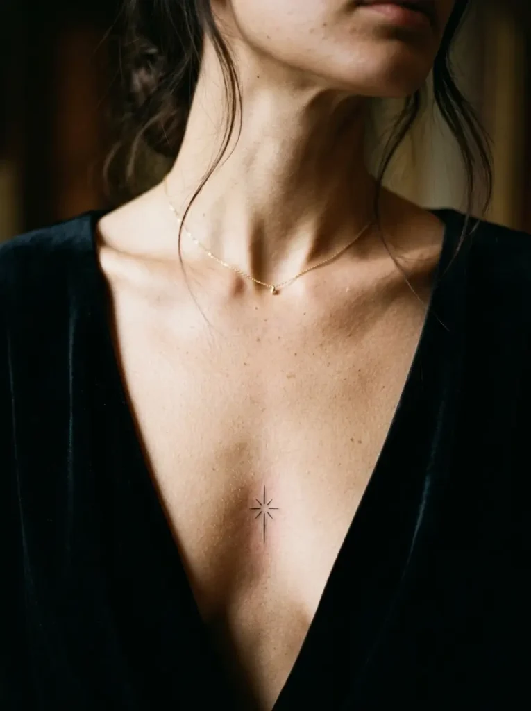 Hidden small tattoo ideas for women located behind the ear.