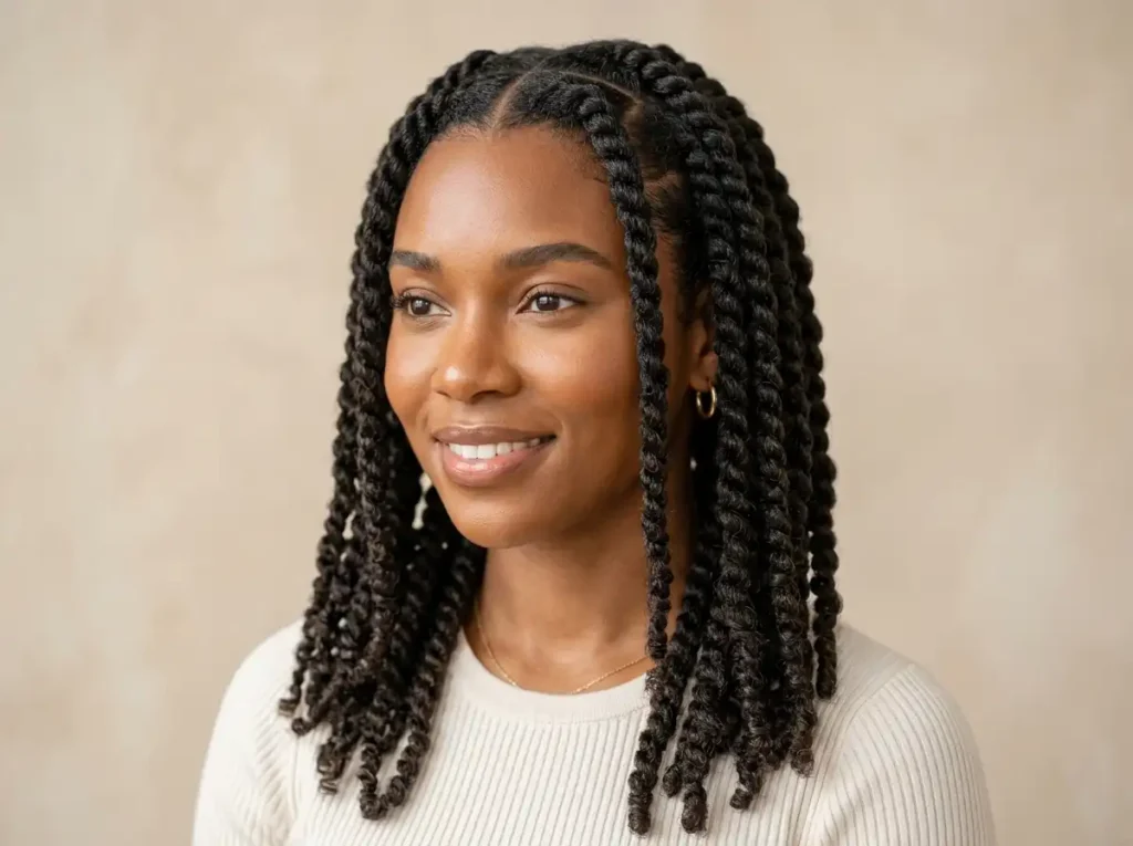 Protective styles for 4C hair two strand twists