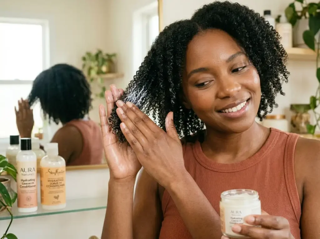 How to moisturize 4C hair using leave in conditioner