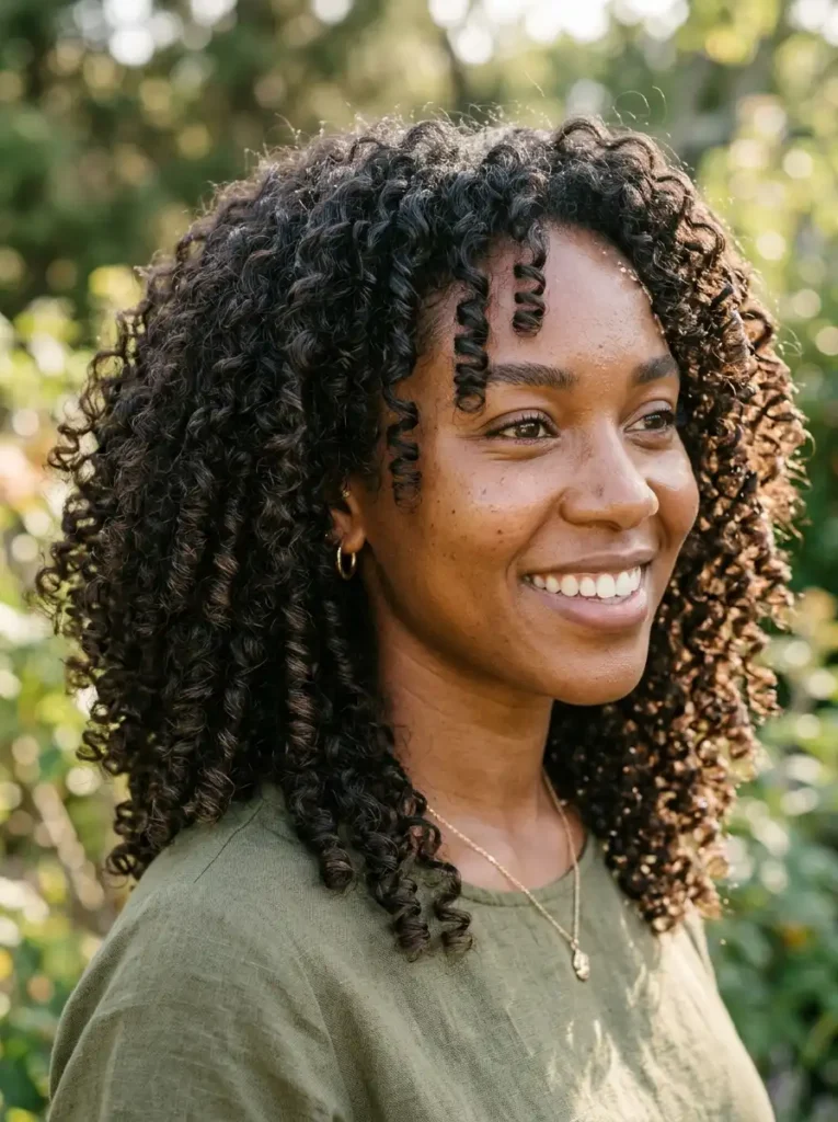 Type 3B curly hair example
