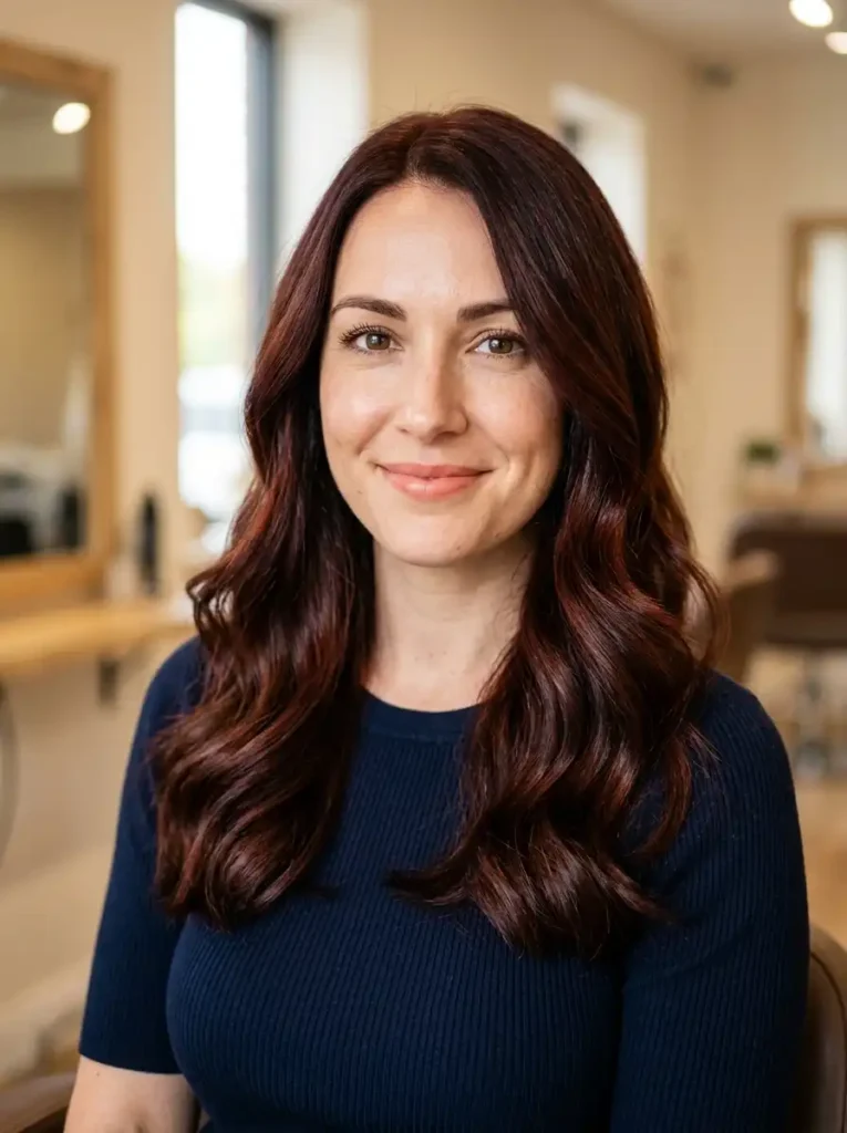 dark red brown hair color for brunettes