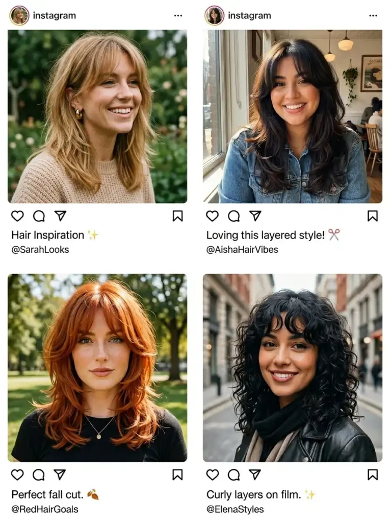 curtain bangs with layers on different face shapes