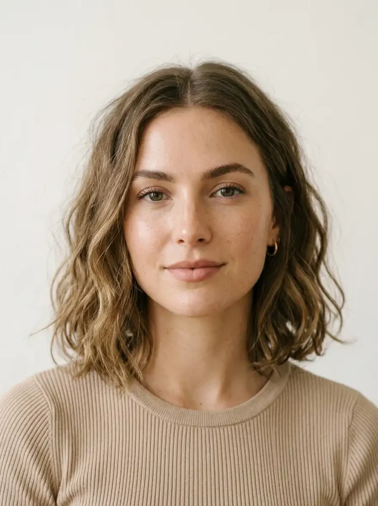 Lazy hair trends bob with natural wavy texture