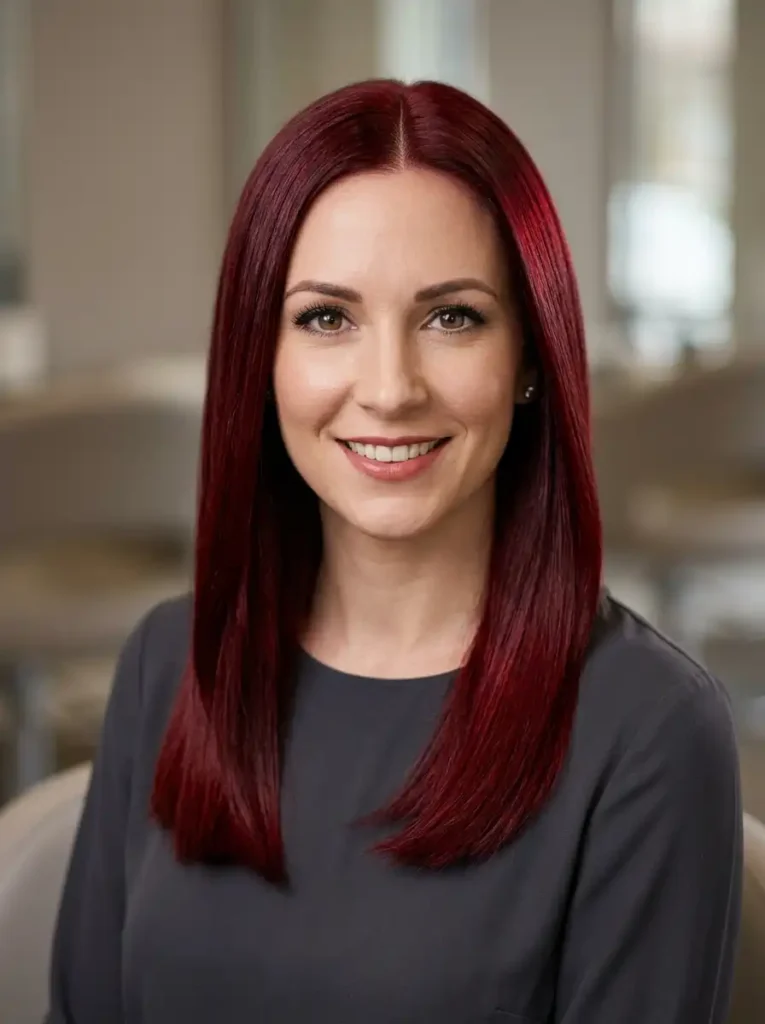 red velvet dark red hair color
