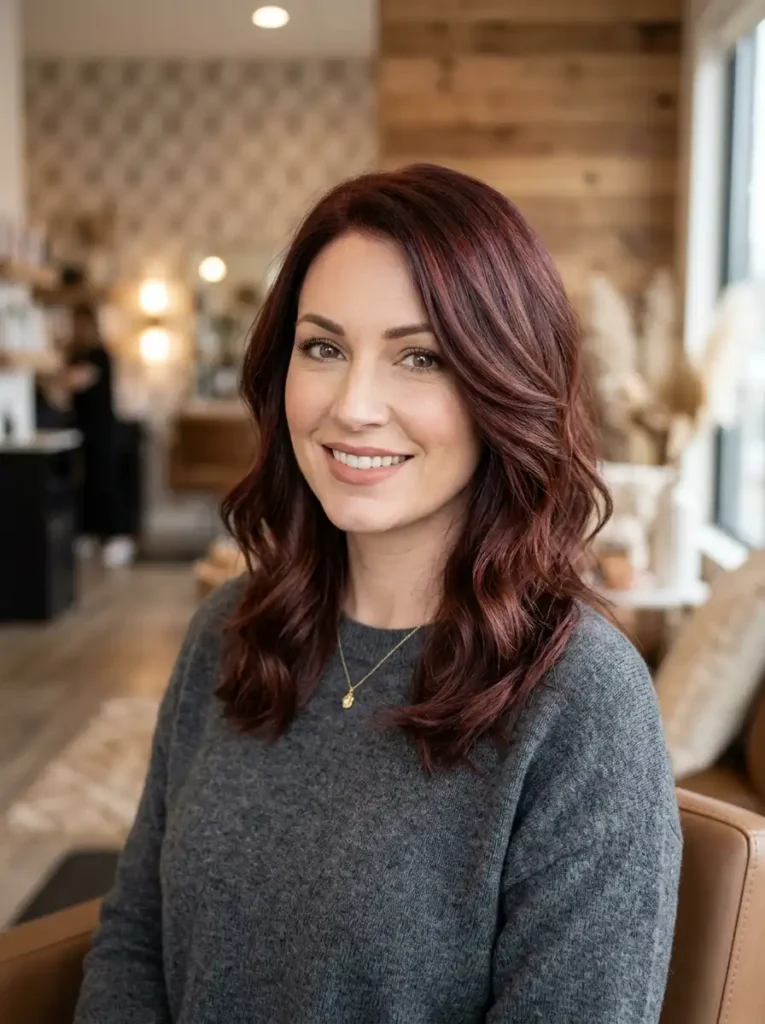 dark red brown hair color for brunettes